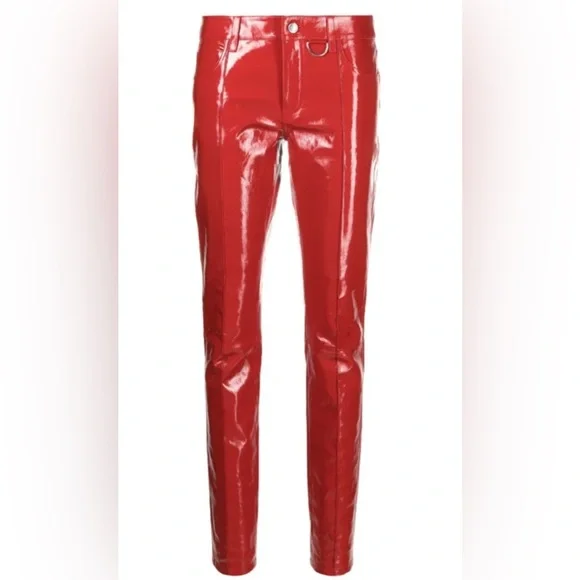 NWT Zadig & Voltaire
Red Peko Vinyle 100% Lamb Leather Pant FR 36 CALL OUT - Picture 1 of 16